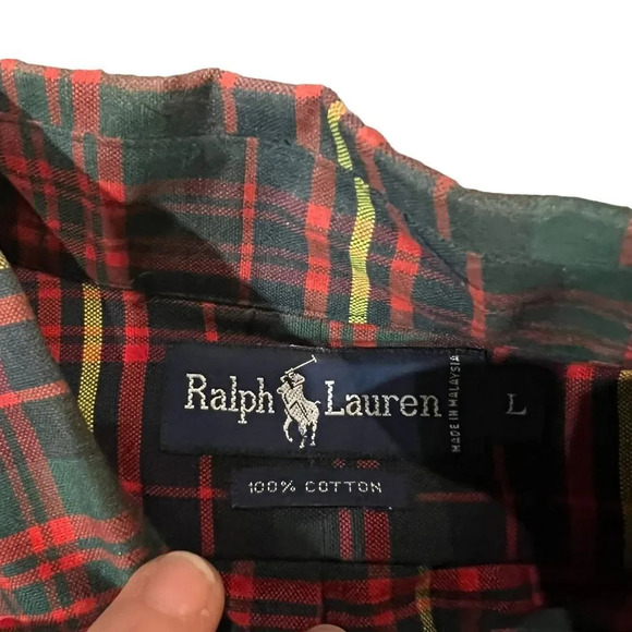 Vintage Ralph Lauren - Classic 1990s Mens The Big Oxford Button Down Shirt - Picture 2 of 3